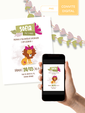 Convite digital PNG - Safari - Stay Wild Girl