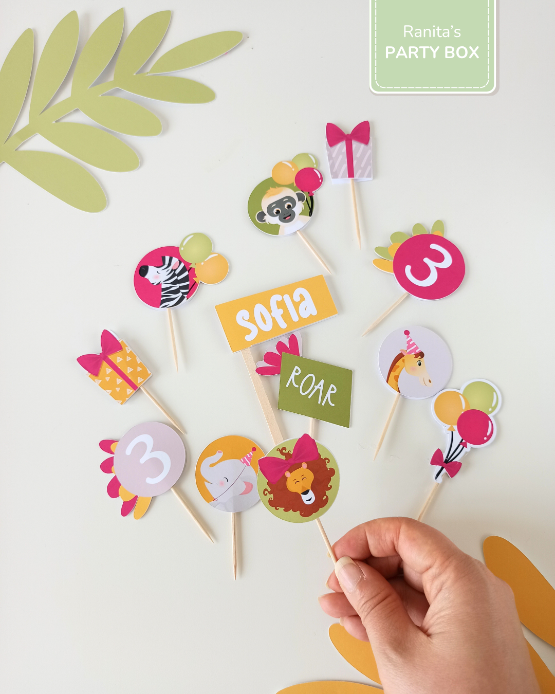 Toppers | 12 Unid. - Festa Safari - Stay Wild Girl 1