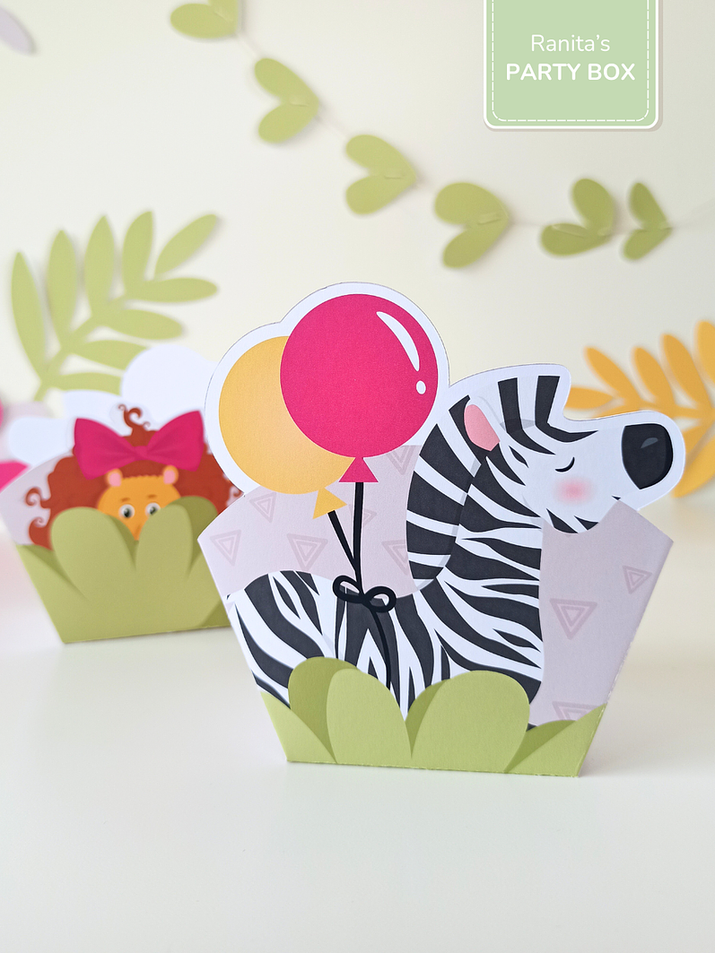 Caixa de snacks | 2 Unid. - Tema Safari - Stay Wild Girl 1