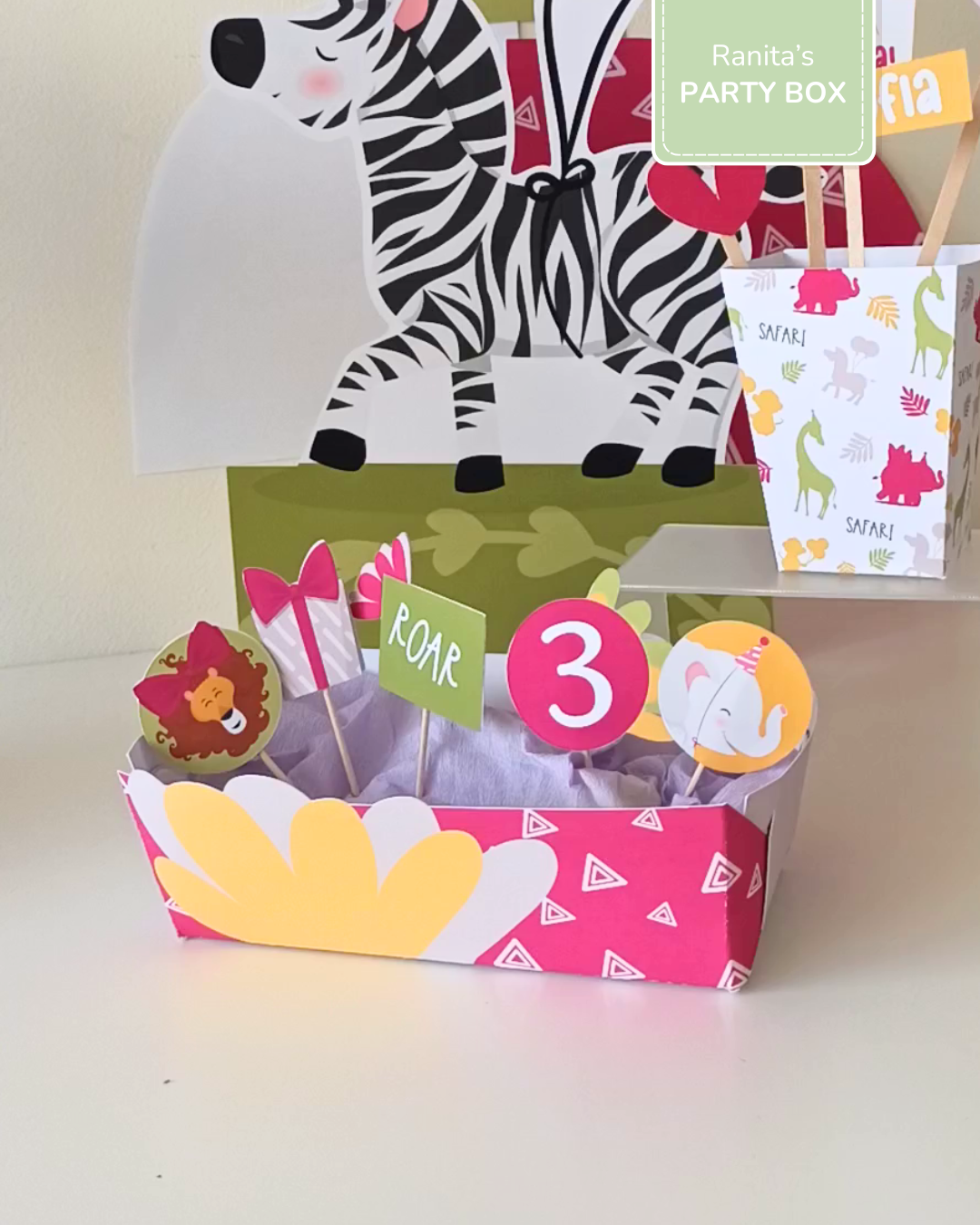 Bandeja de snacks | 2 Unid. - Tema Safari - Stay Wild Girl 3