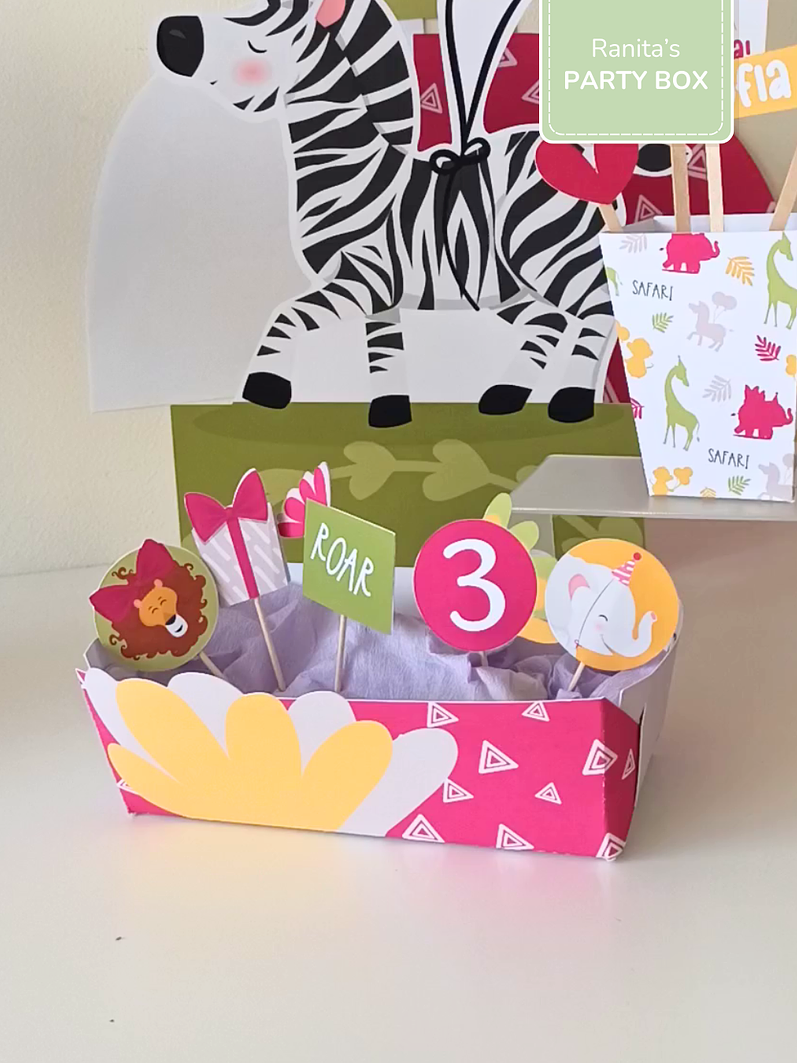 Bandeja de snacks | 2 Unid. - Tema Safari - Stay Wild Girl 3