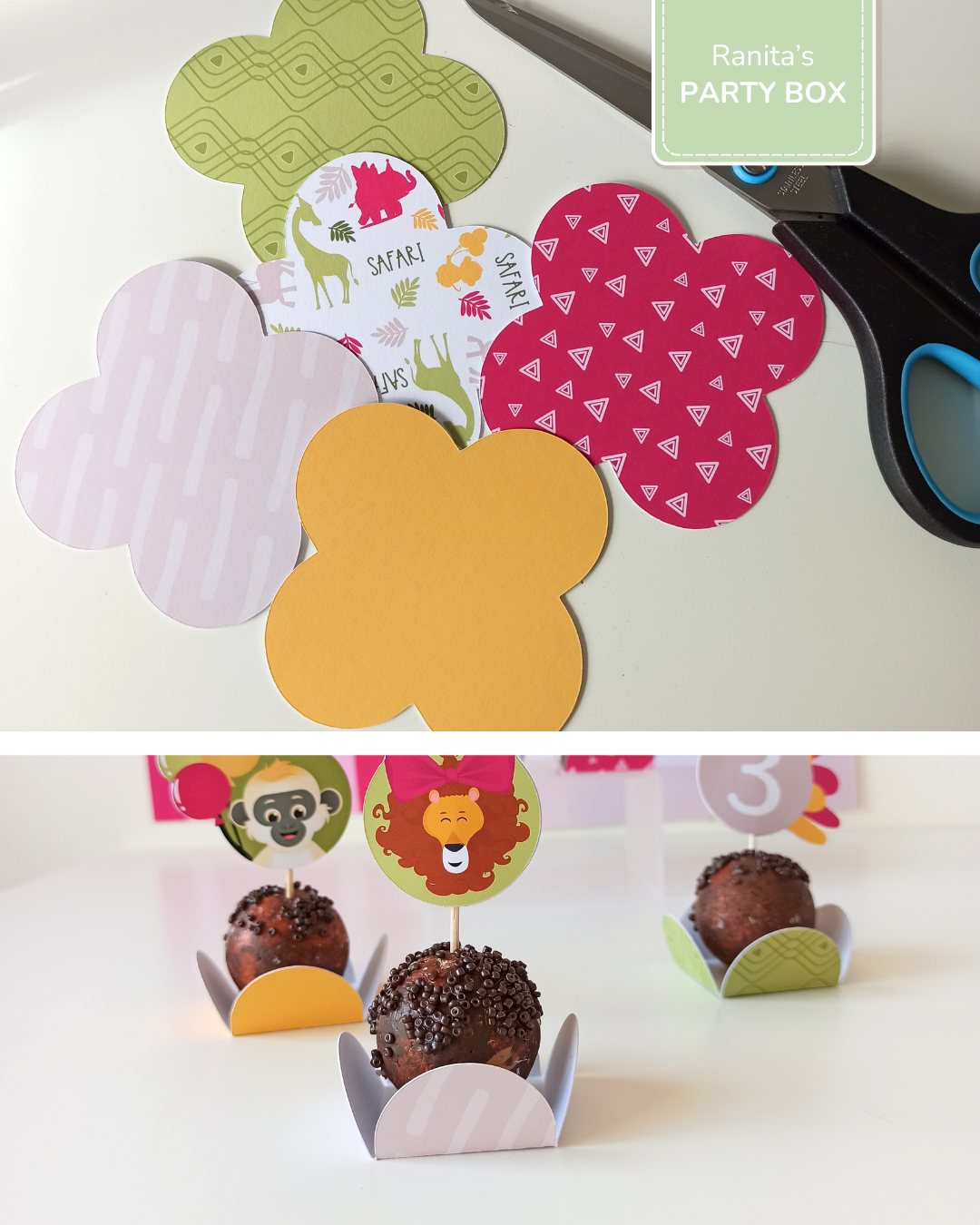 Formas p/ docinhos | 12 Unid. –Tema Safari - Stay Wild Girl 1