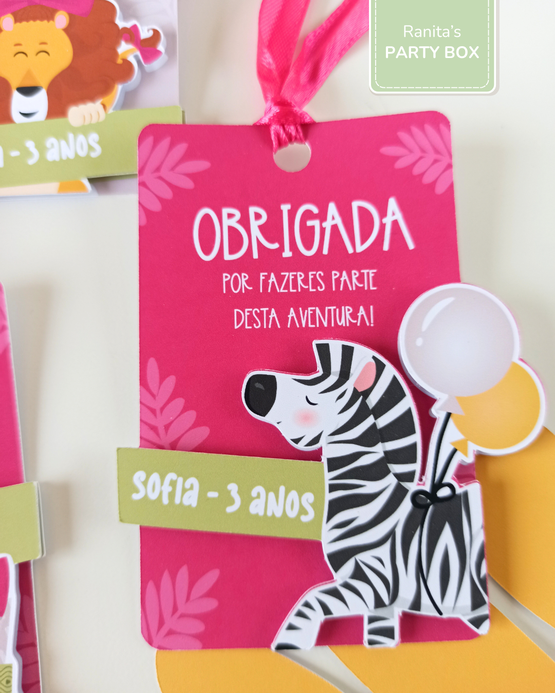 Etiquetas lembranças | 10 Unid - Tema Safari - Stay Wild Girl 2