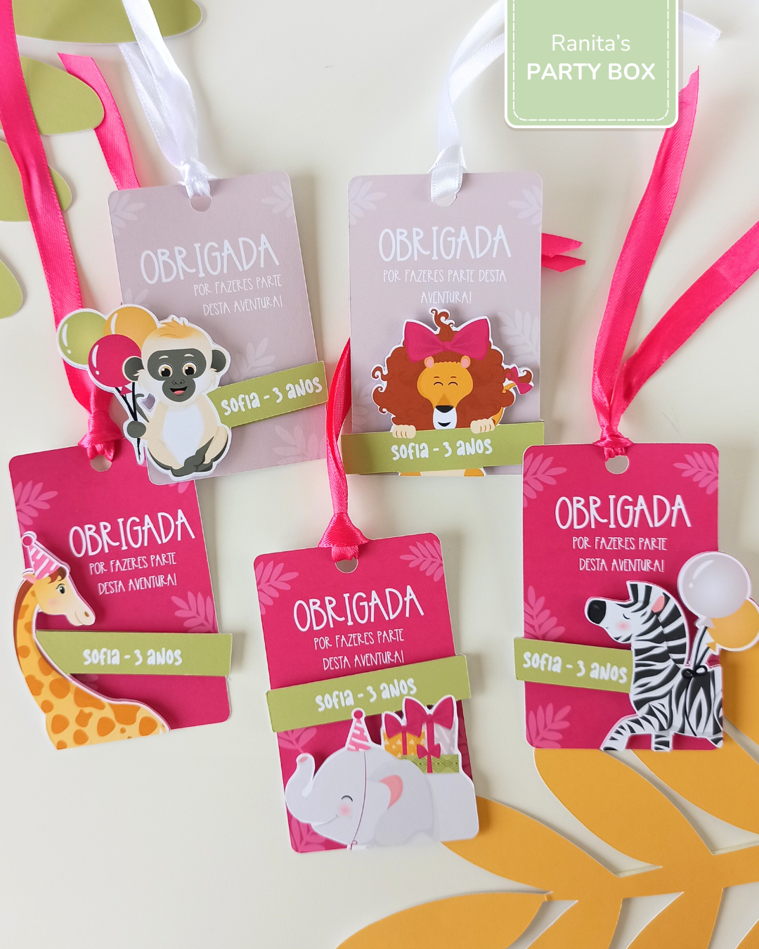 Etiquetas lembranças | 10 Unid - Tema Safari - Stay Wild Girl 1