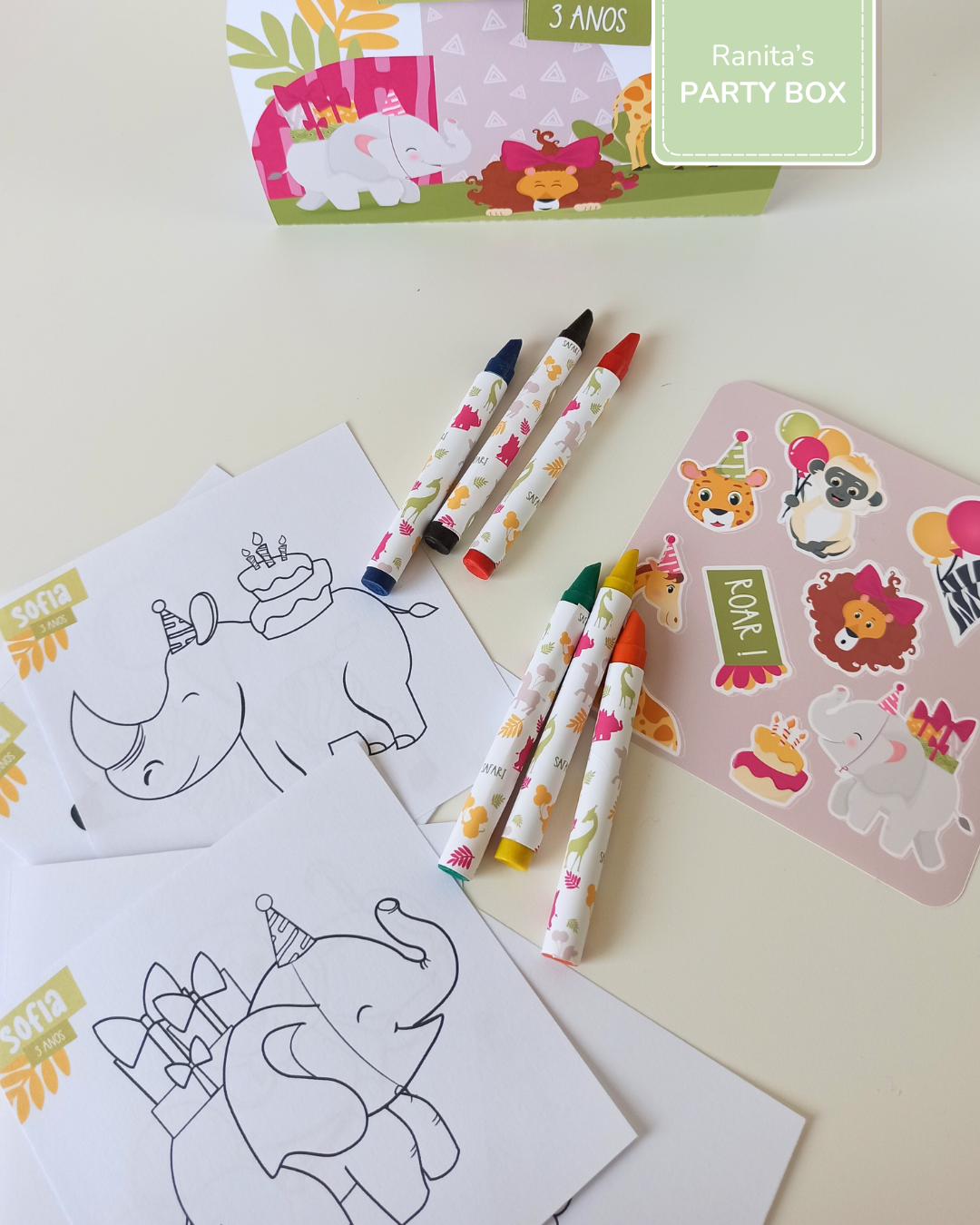 Maleta - Kit colorir - Tema Safari - Stay Wild Girl - COPIE 4