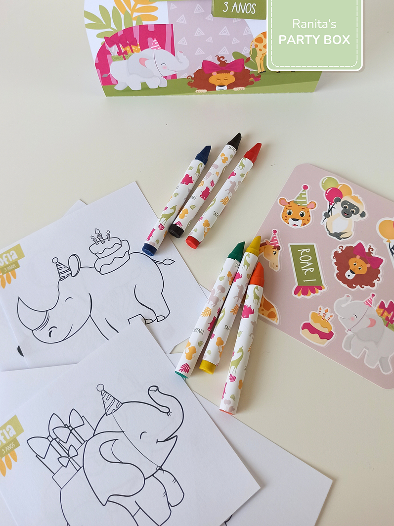 Maleta - Kit colorir - Tema Safari - Stay Wild Girl - COPIE 4