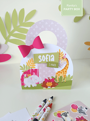 Maleta - Kit colorir - Tema Safari - Stay Wild Girl - COPIE