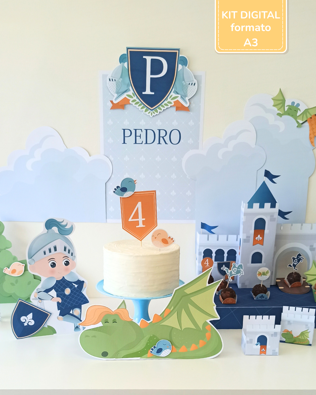  Kit Digital A3 - Festa Cavaleiros e Dragões 3