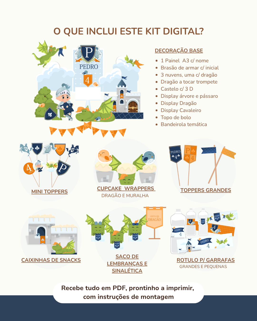  Kit Digital A3 - Festa Cavaleiros e Dragões 2