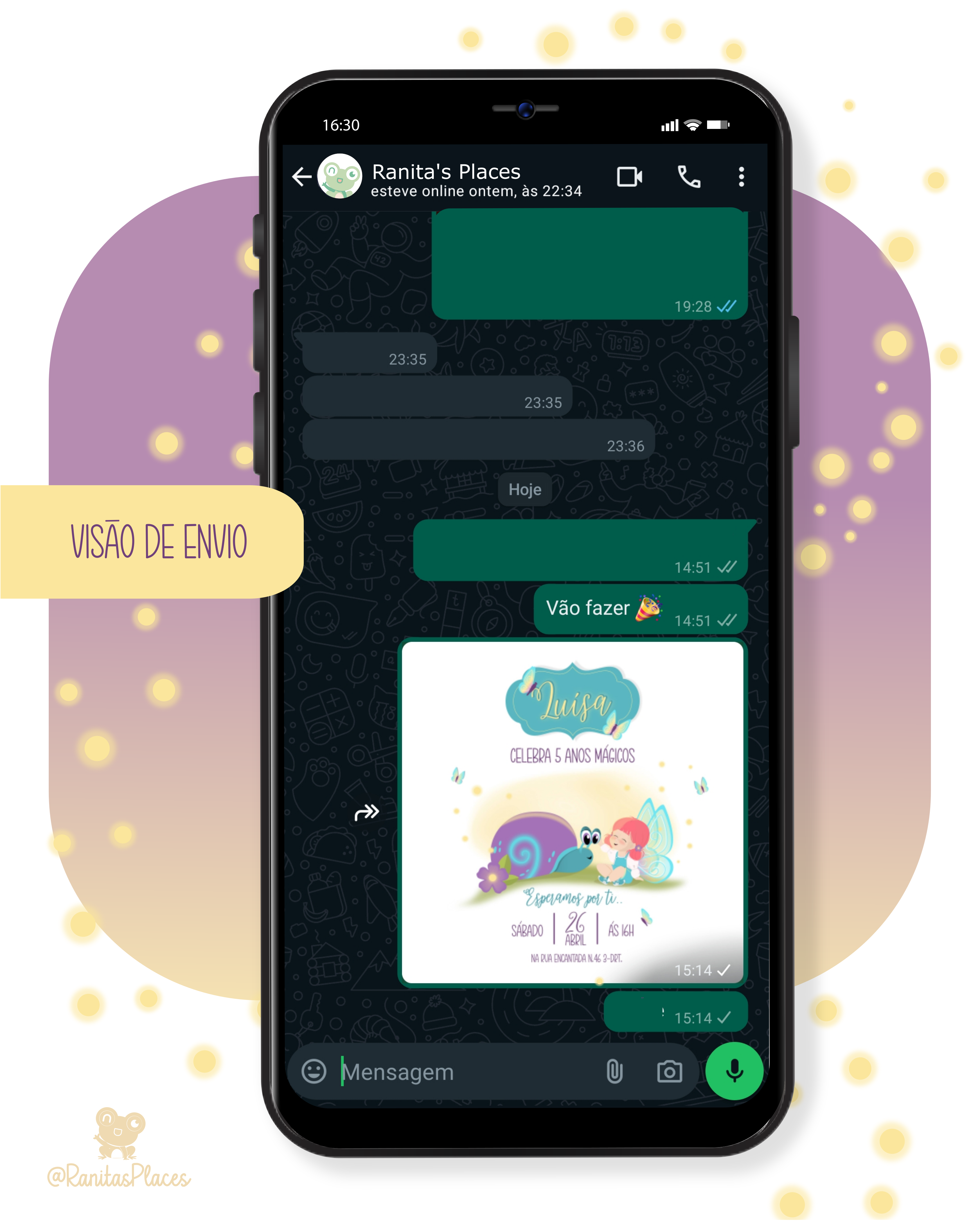 Convite digital PNG - Magia ao amanhecer 3