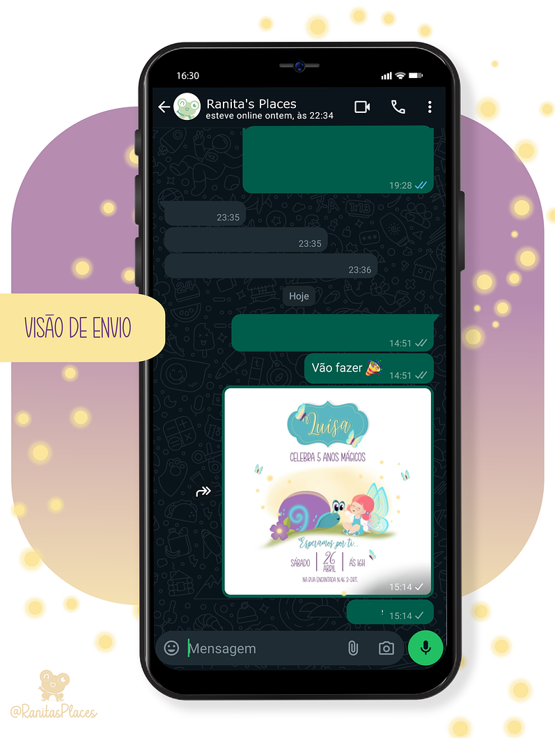 Convite digital PNG - Magia ao amanhecer 3
