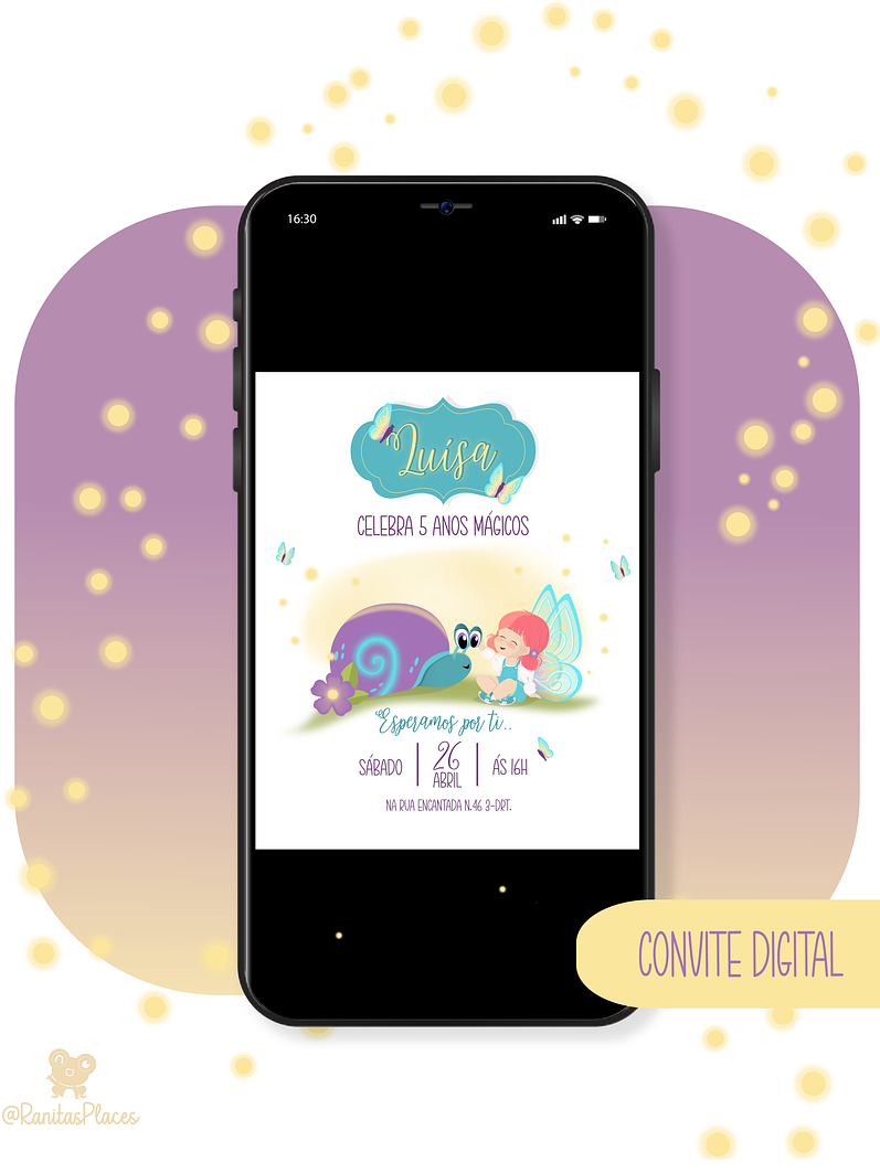 Convite digital PNG - Magia ao amanhecer 1
