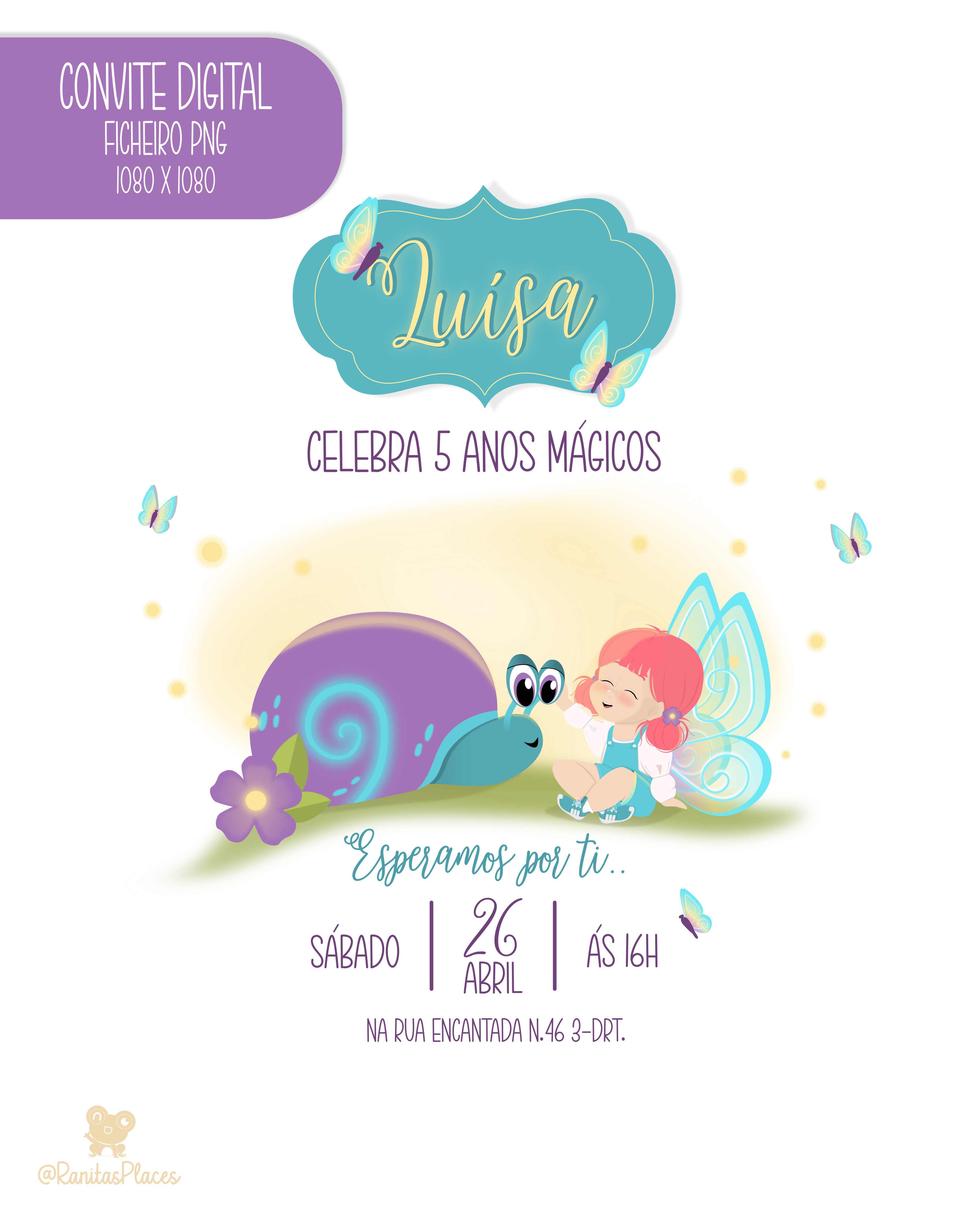 Convite digital PNG - Magia ao amanhecer 2