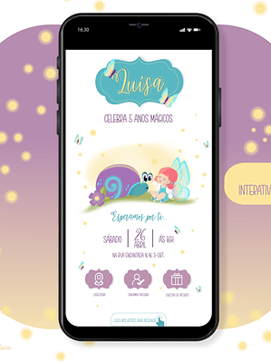 Convite digital interativo PDF - Magia ao amanhecer