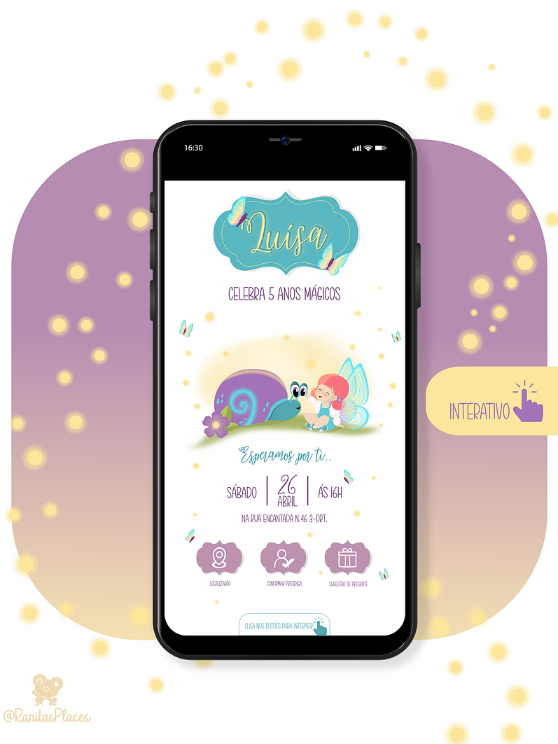 Convite digital interativo PDF - Magia ao amanhecer 3