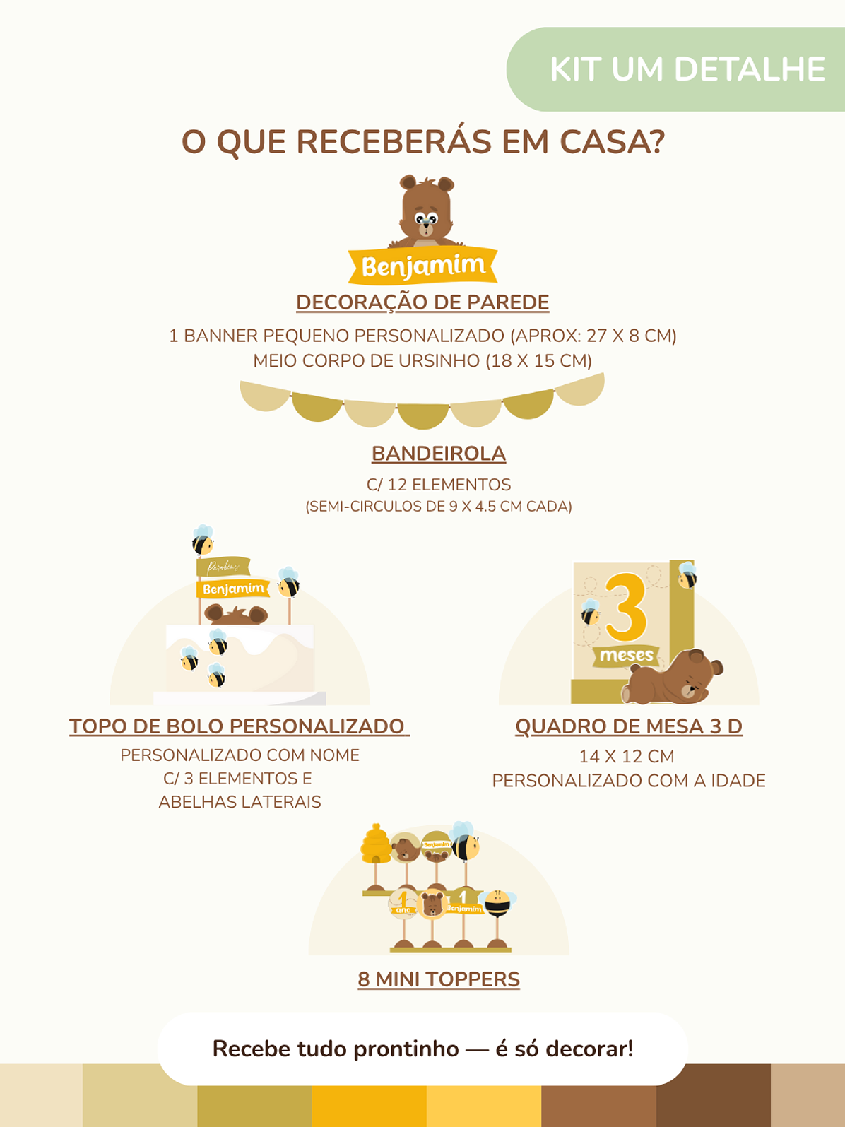 Kit de festa – Ursinho Ben 4