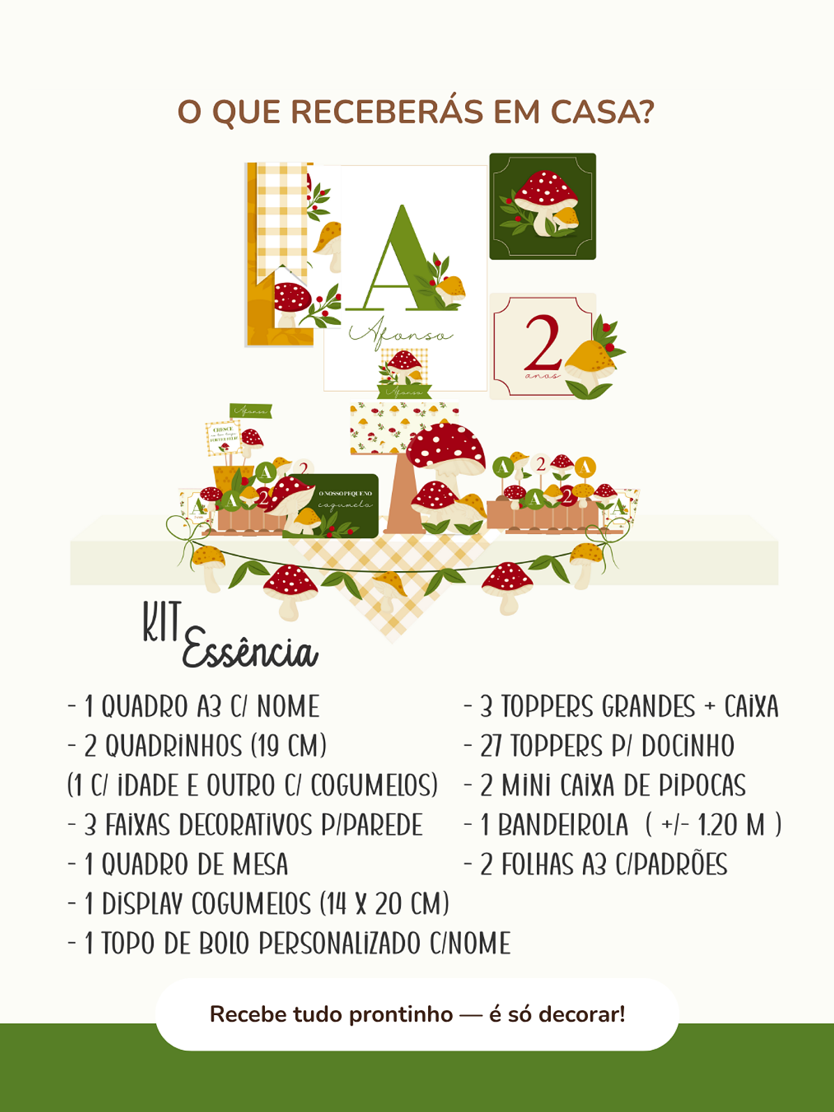Kit de festa – Cogumelos 3