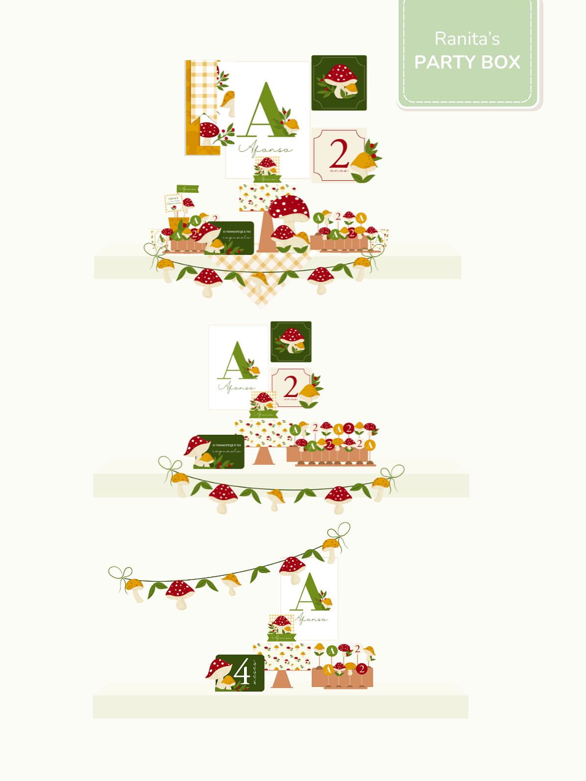 Kit de festa – Cogumelos 2