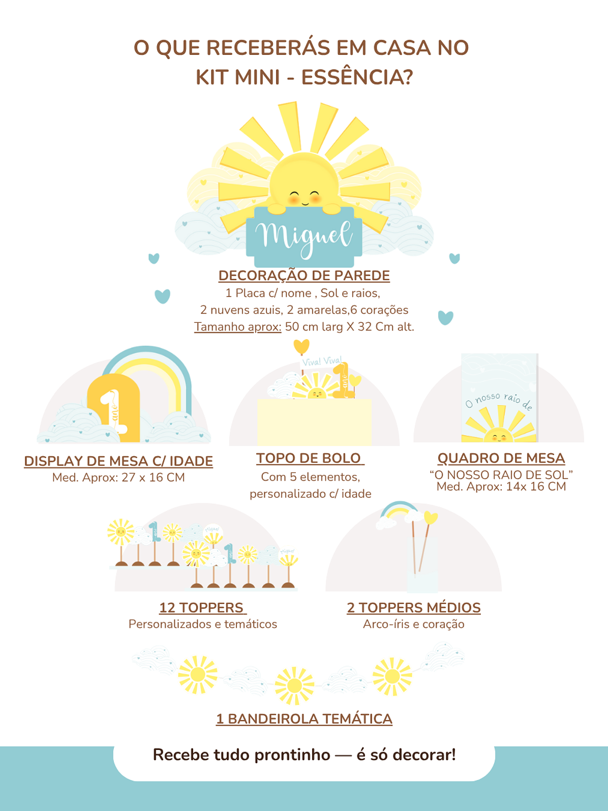 Kit de festa – Raio de Sol - Sunshine 6
