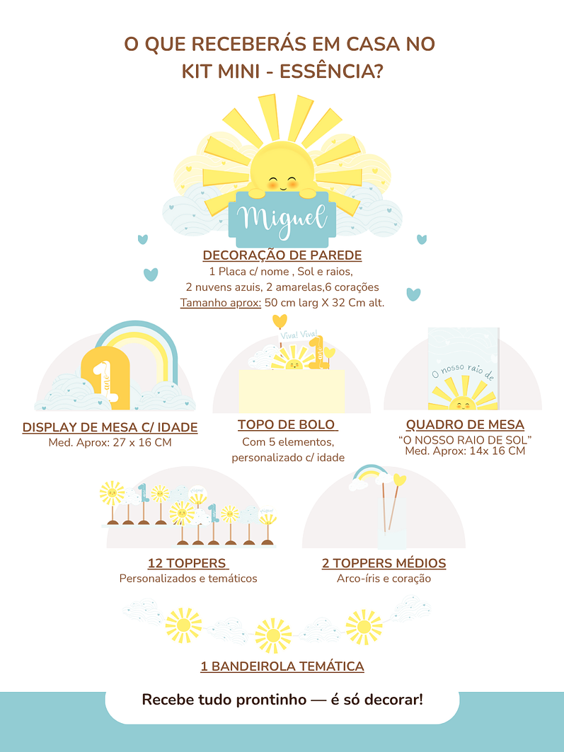 Kit de festa – Raio de Sol - Sunshine 6