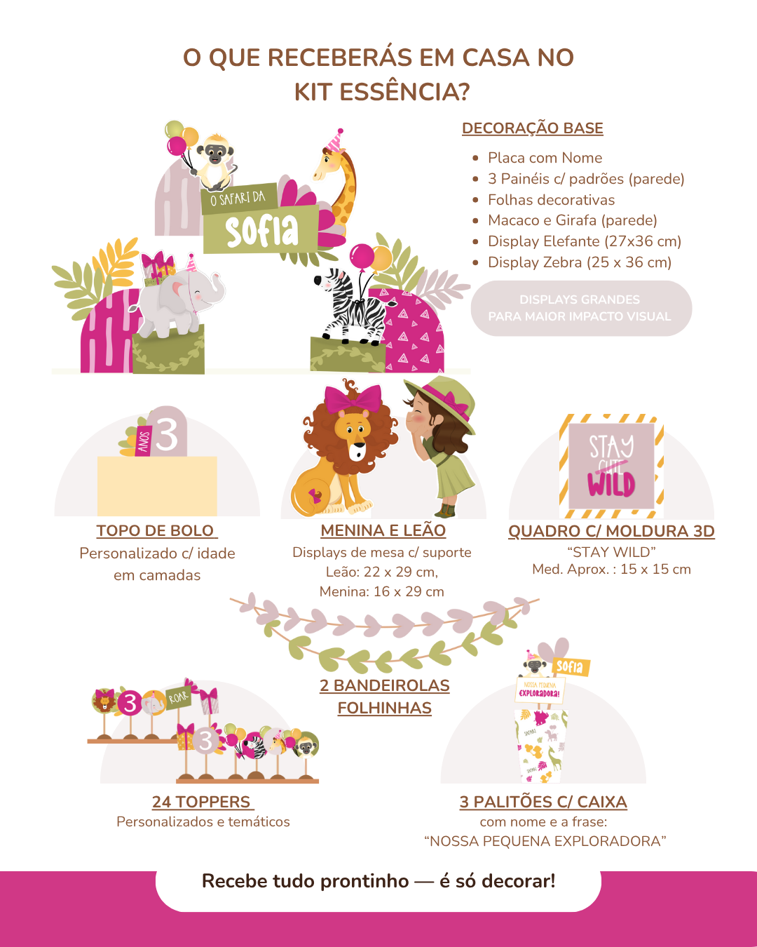Kit de festa – Safari - Stay Wild Girl 8