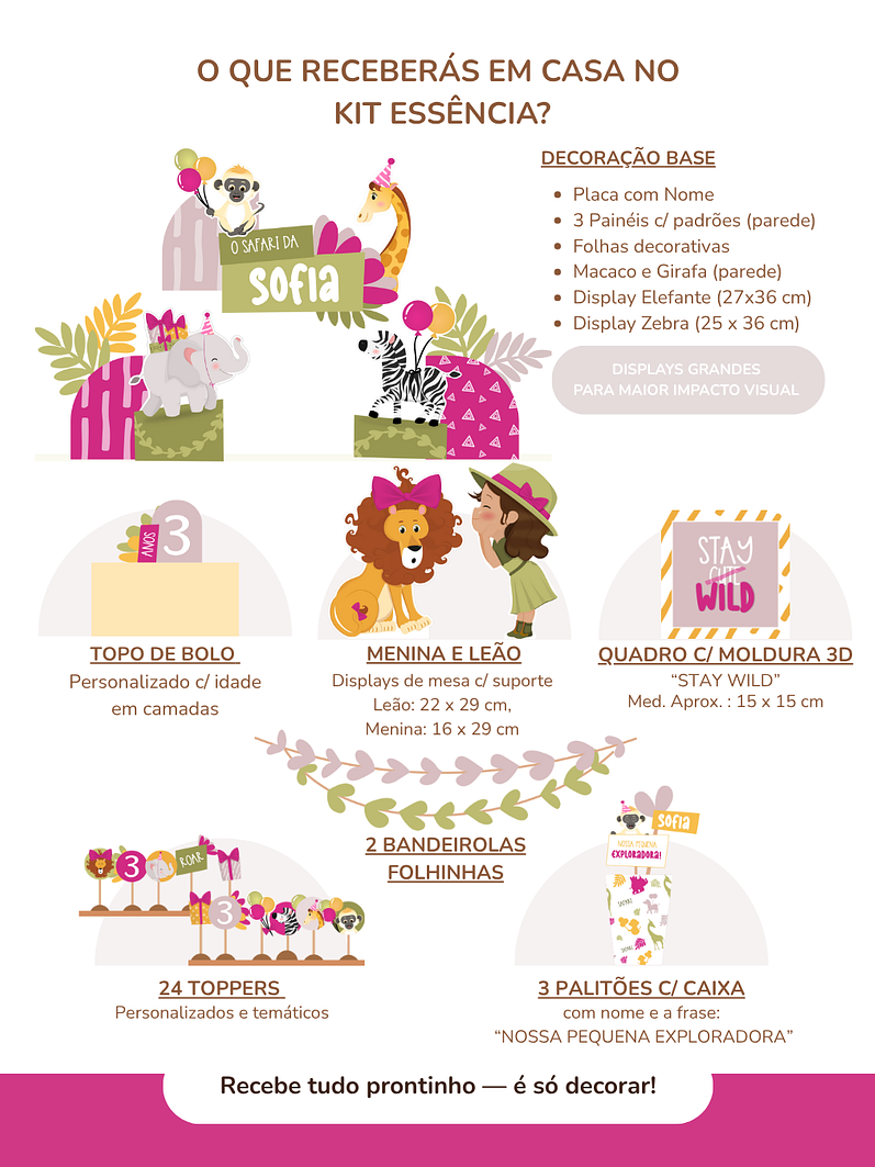 Kit de festa – Safari - Stay Wild Girl 8