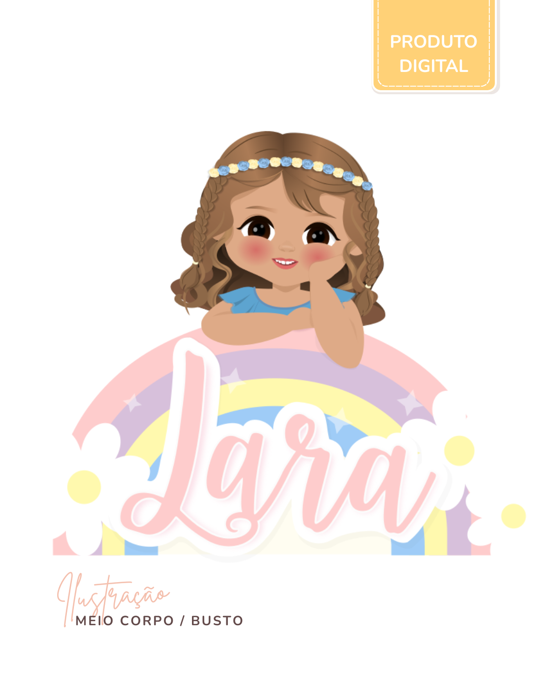 Ilustração Personalizada - Meio corpo 1