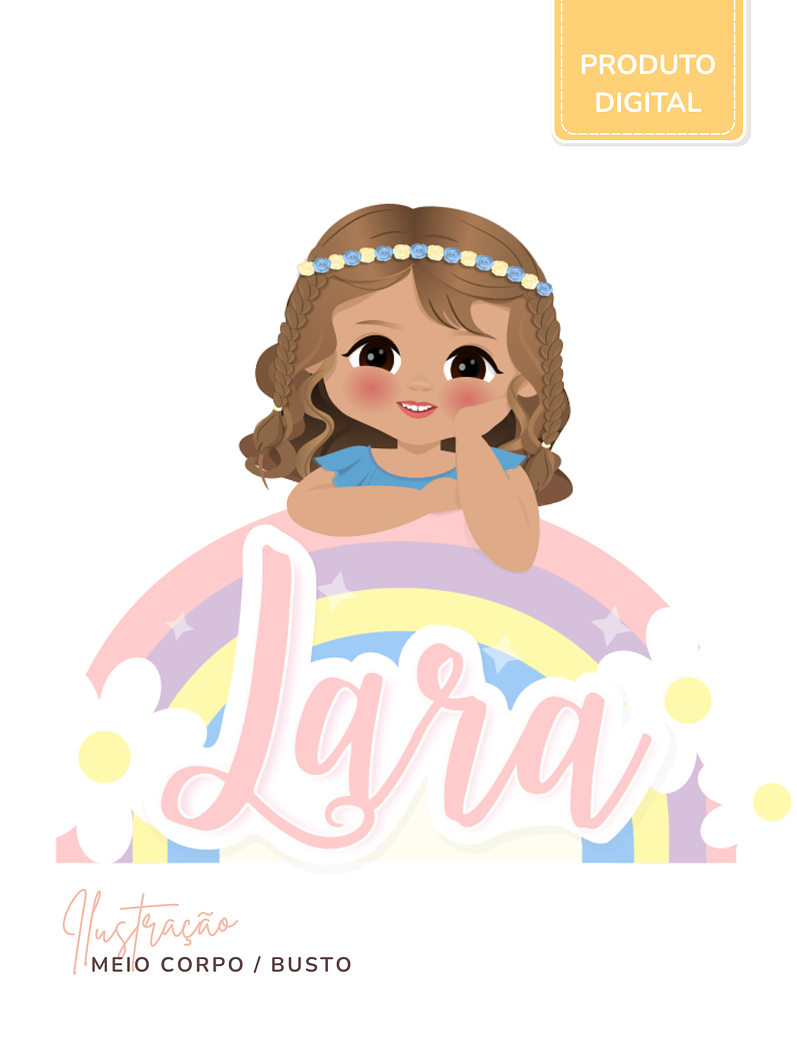 Ilustração Personalizada - Meio corpo 1