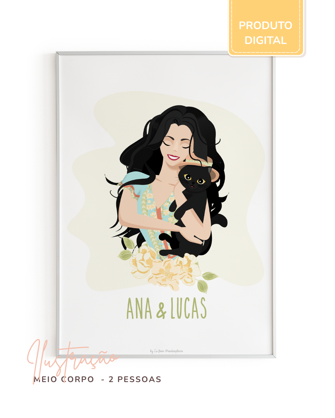 Ilustração Personalizada - Meio corpo 2