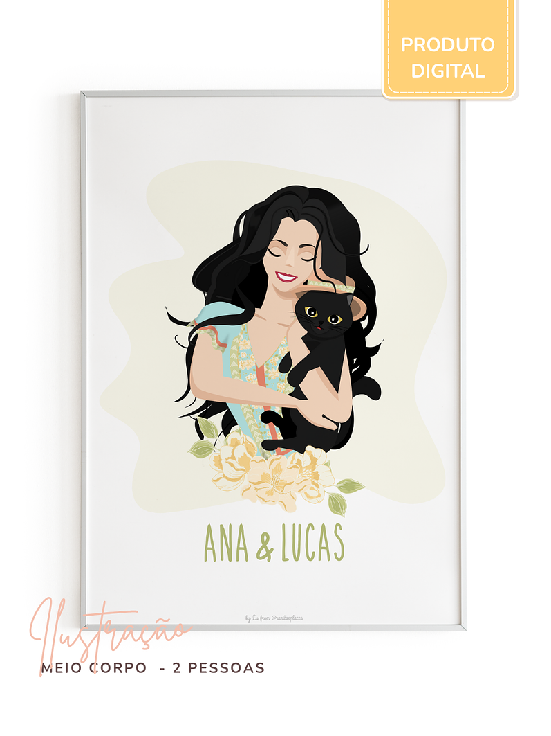 Ilustração Personalizada - Meio corpo 2