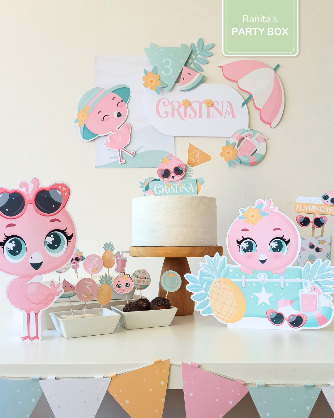 Kit de festa – Flamingos de Verão 1