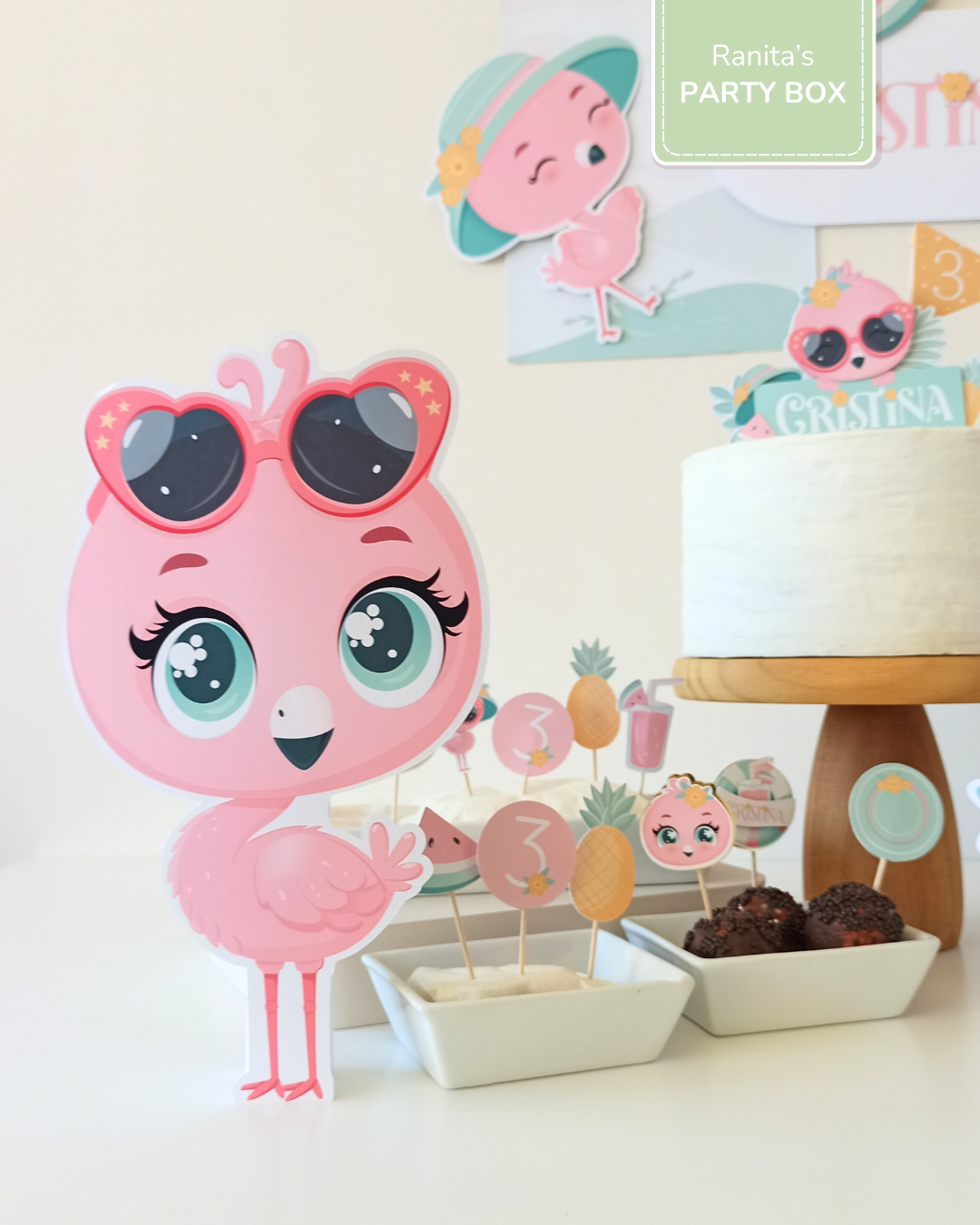 Kit de festa – Flamingos de Verão 8