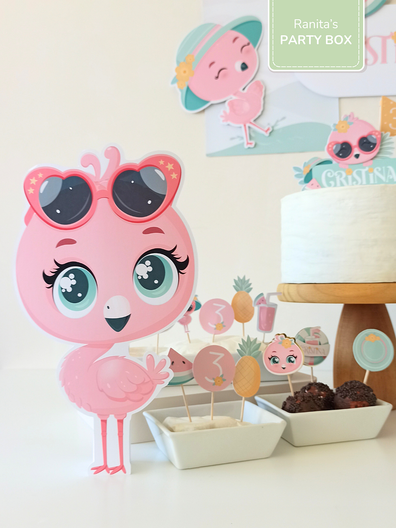 Kit de festa – Flamingos de Verão 8