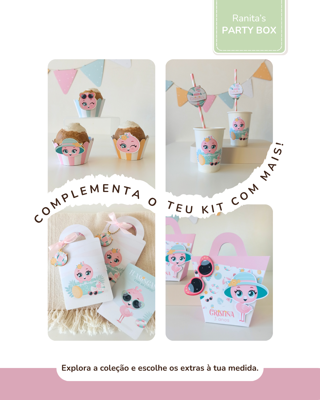 Kit de festa – Flamingos de Verão 12