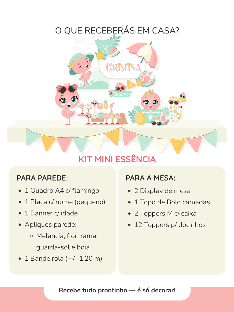 Kit de festa – Flamingos de Verão 4