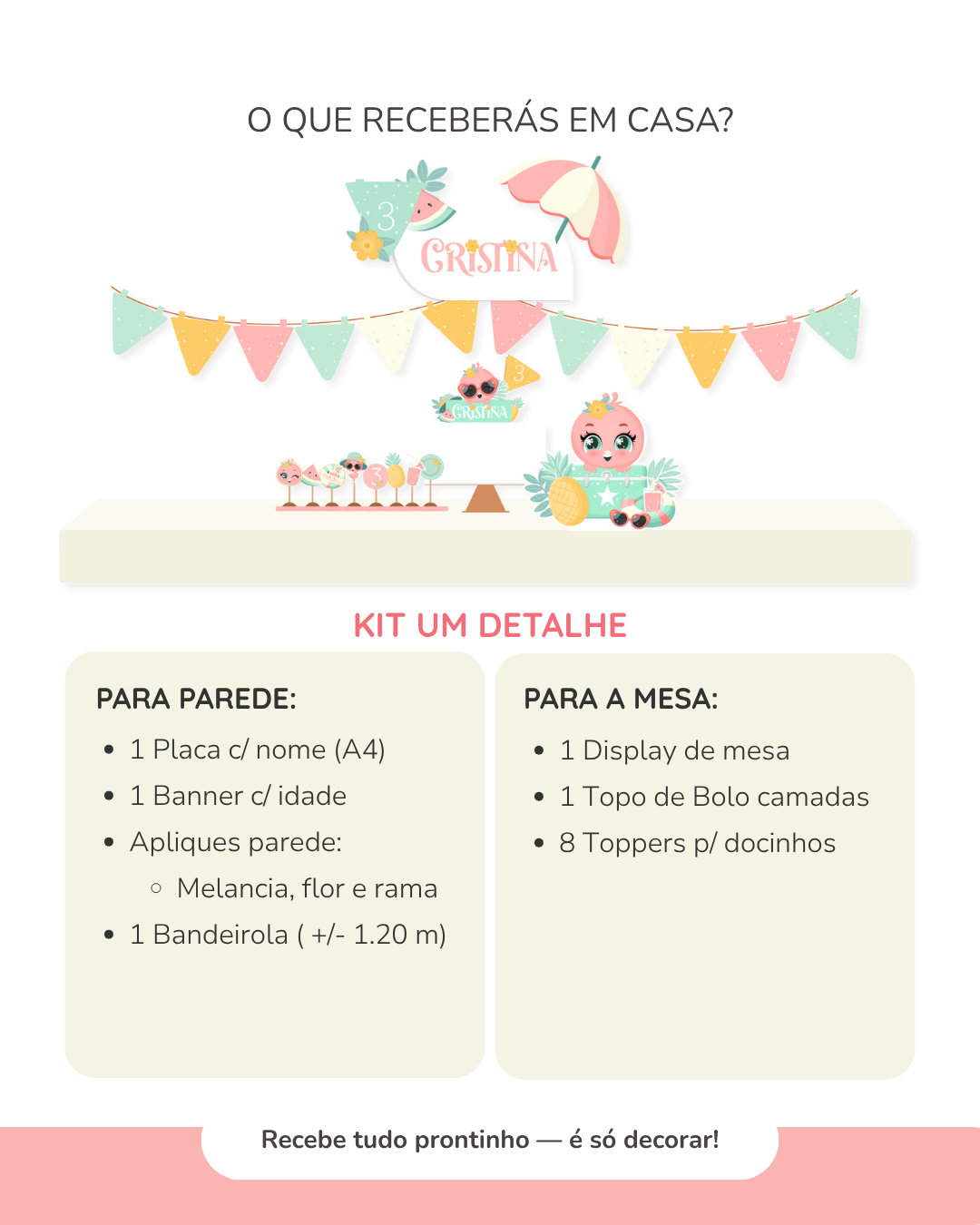 Kit de festa – Flamingos de Verão 3