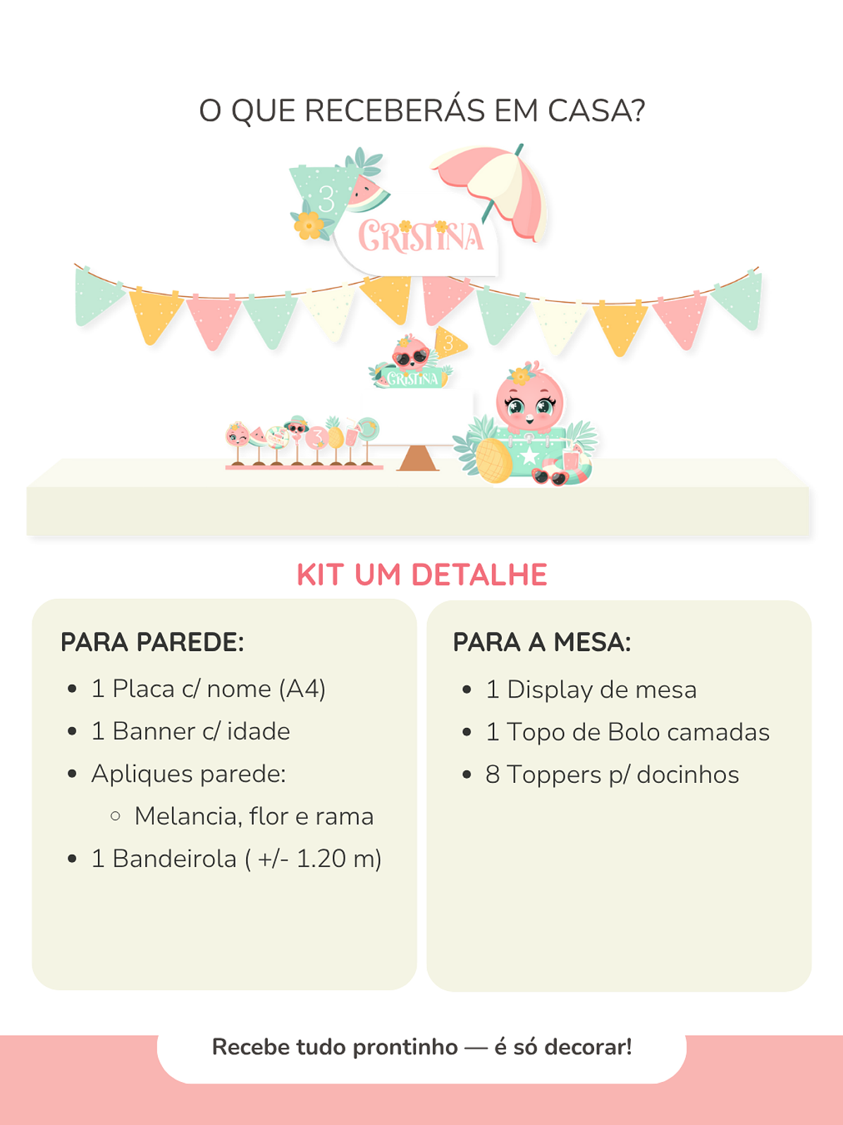 Kit de festa – Flamingos de Verão 3