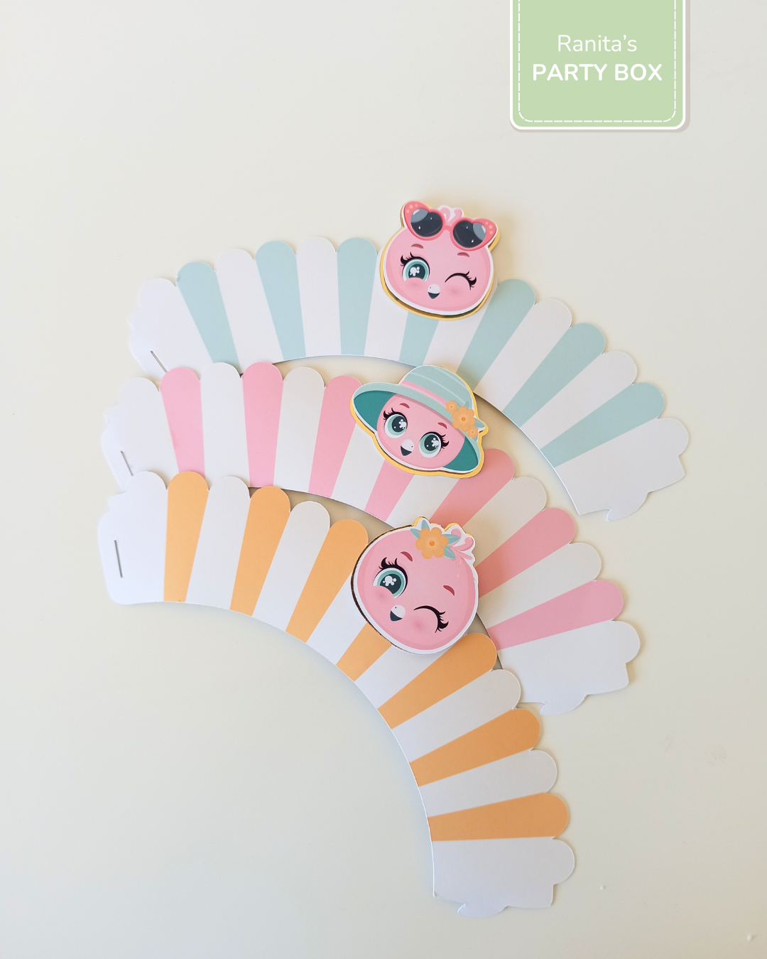 Cupcake Wrappers C/ aplique | 6 Unid. – Festa Flamingos de Verão 2