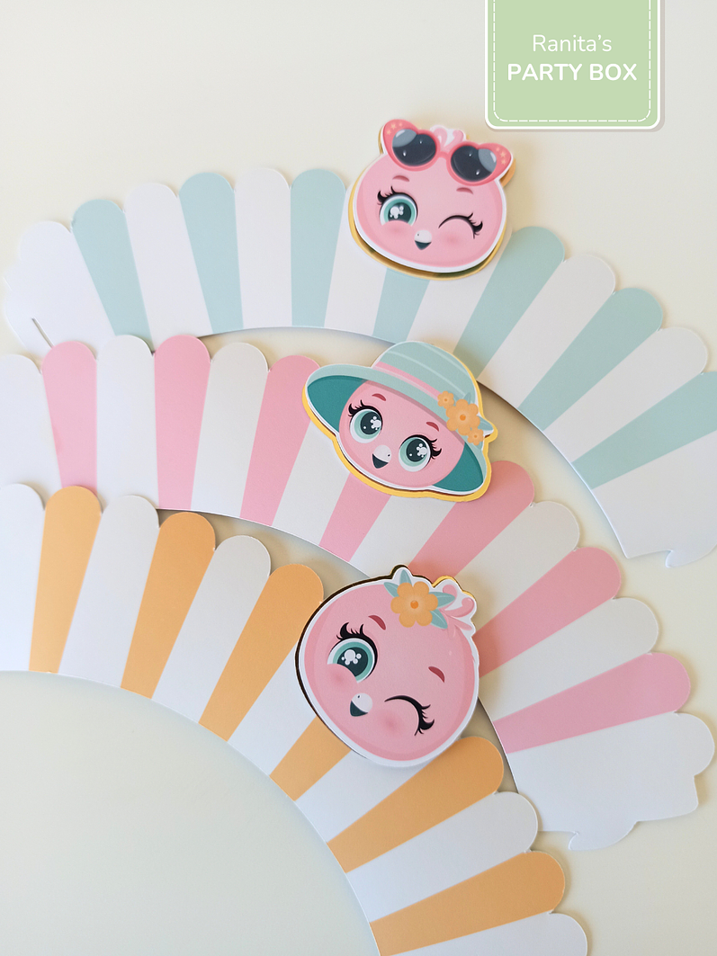 Cupcake Wrappers C/ aplique | 6 Unid. – Festa Flamingos de Verão 4