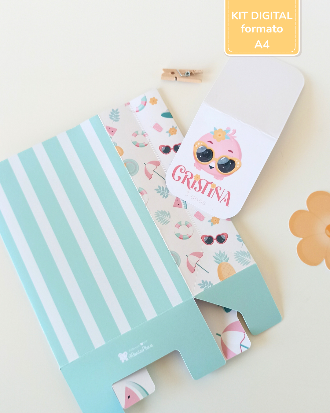  Kit Digital A4 | Festa Flamingos de Verão 5