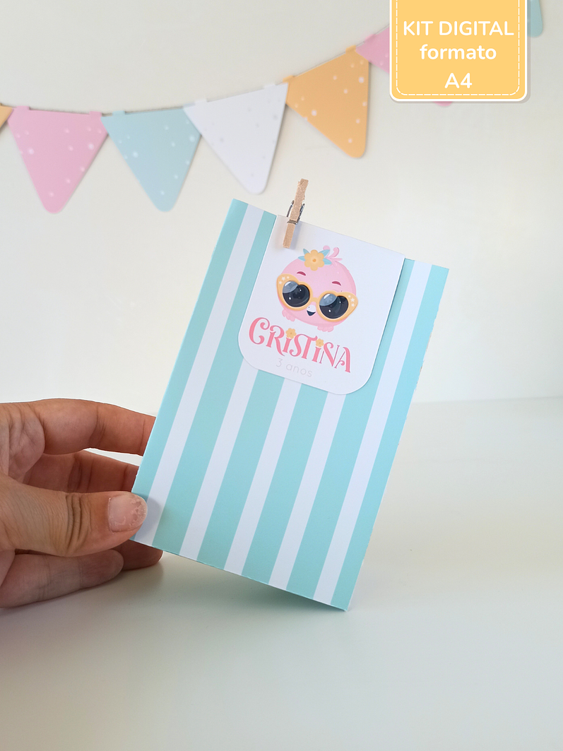  Kit Digital A4 | Festa Flamingos de Verão 8