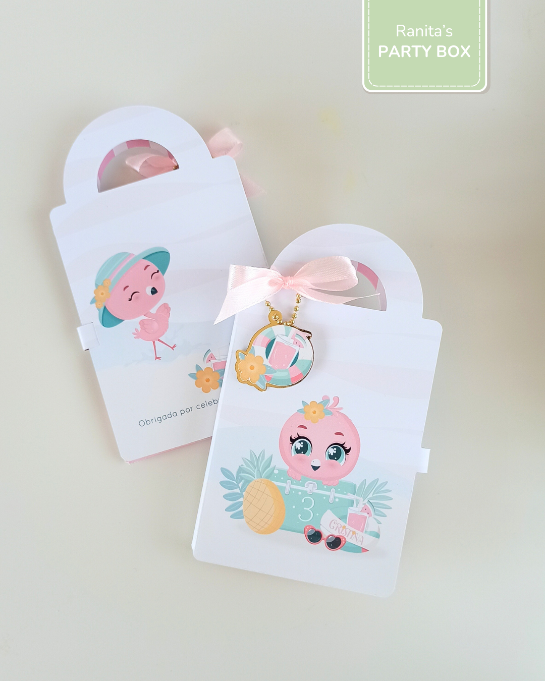 Mini maleta de colorir - Festa Flamingo de Verão 2