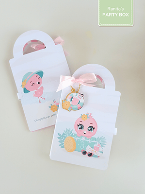 Mini maleta de colorir - Festa Flamingo de Verão