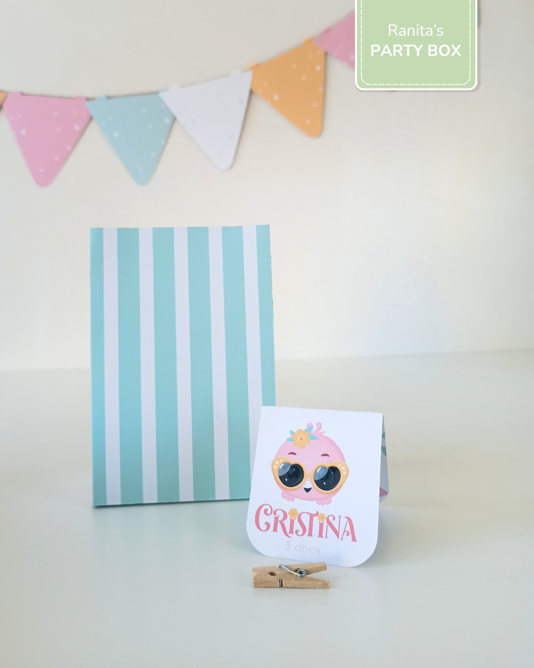 Saquinho de Lembrança c/ etiqueta – Festa Flamingos de Verão 4