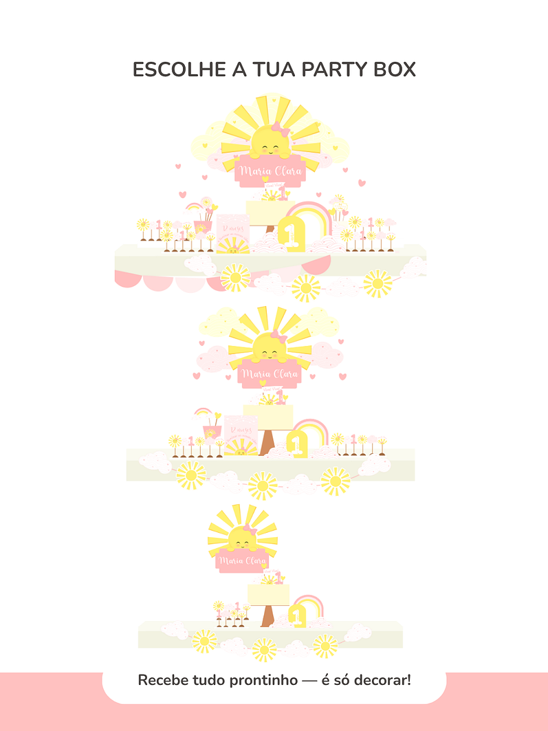 Kit de festa – Raio de Sol - Sunshine Rosa 2