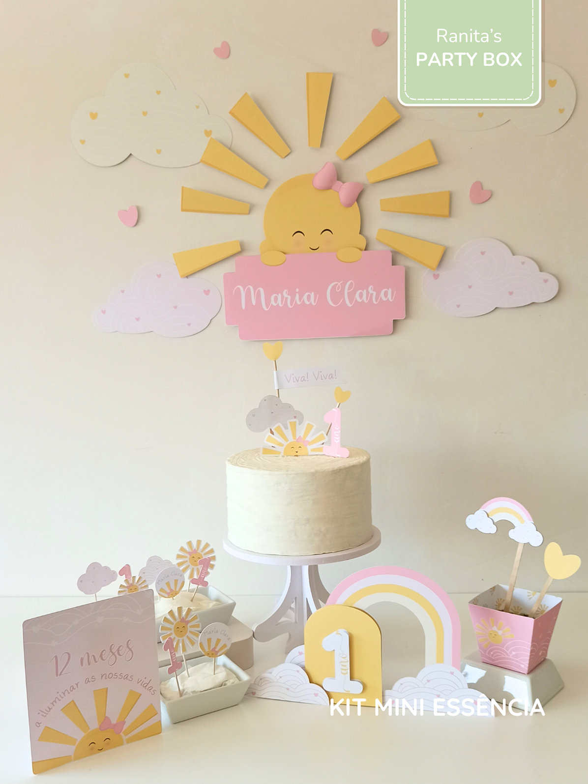 Kit de festa – Raio de Sol - Sunshine Rosa 3