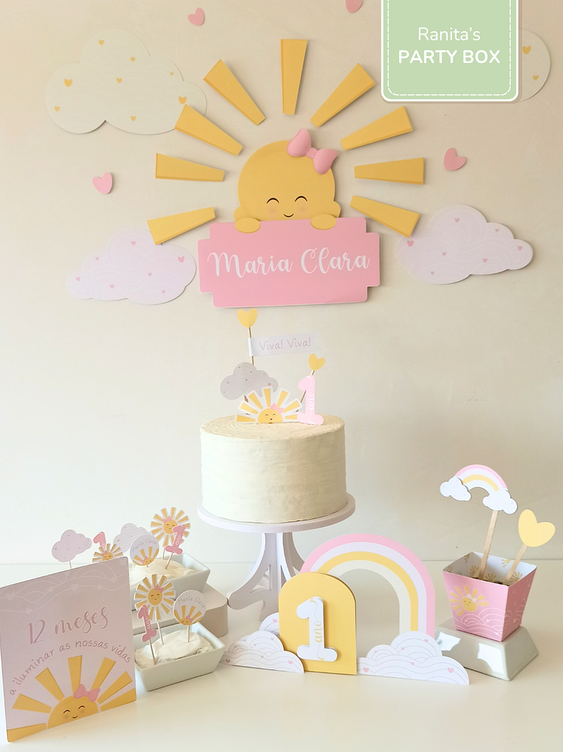 Kit de festa – Raio de Sol - Sunshine Rosa 1
