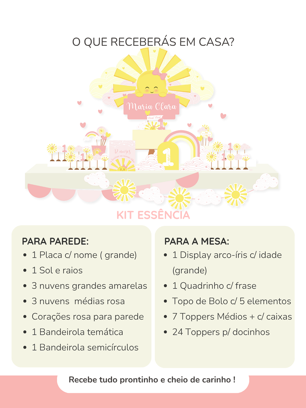 Kit de festa – Raio de Sol - Sunshine Rosa 10