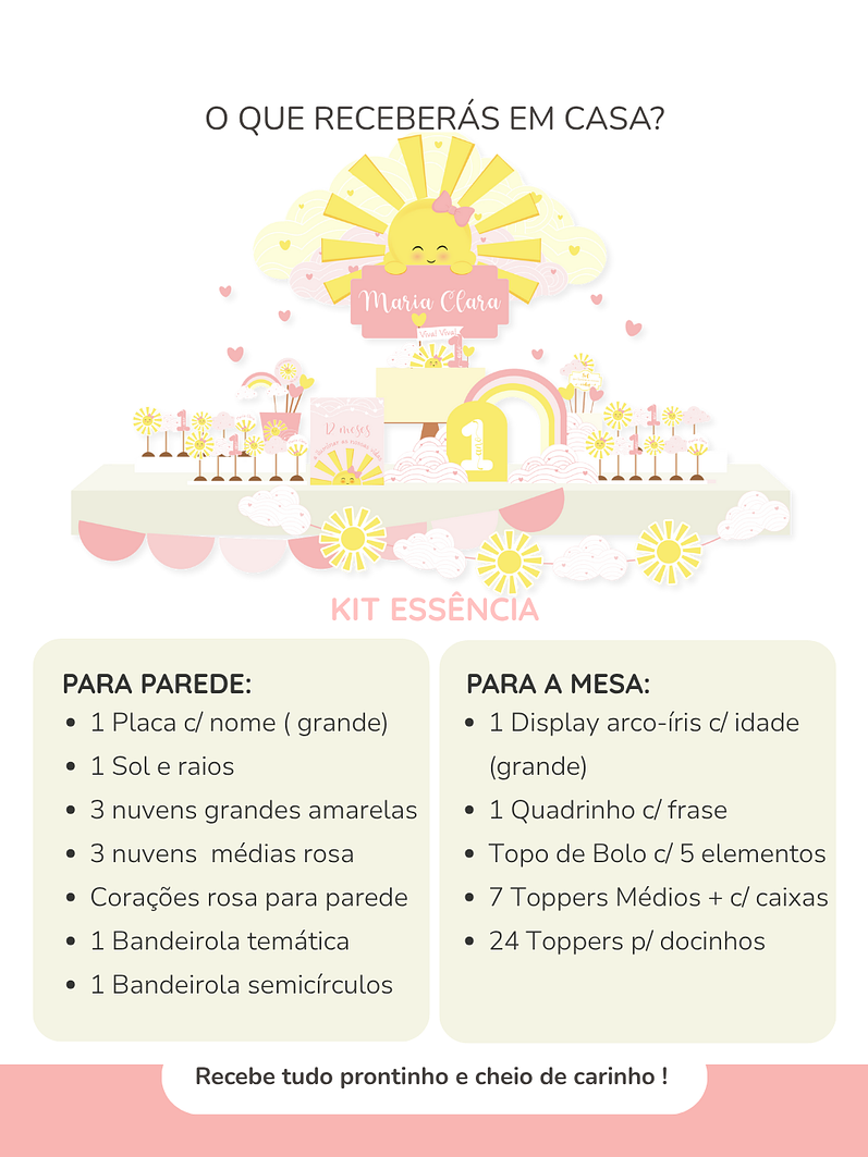 Kit de festa – Raio de Sol - Sunshine Rosa 10