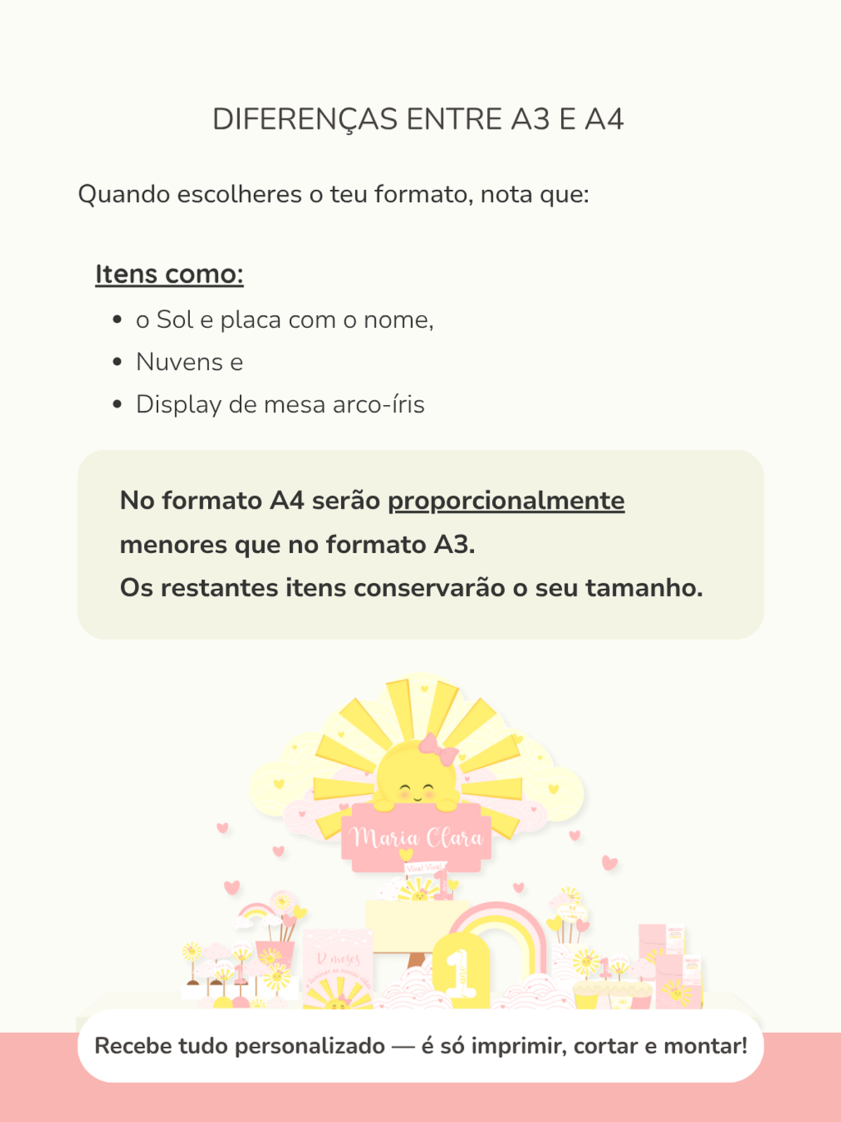  Kit Digital A3 e A4 - Sunshine Rosa 3